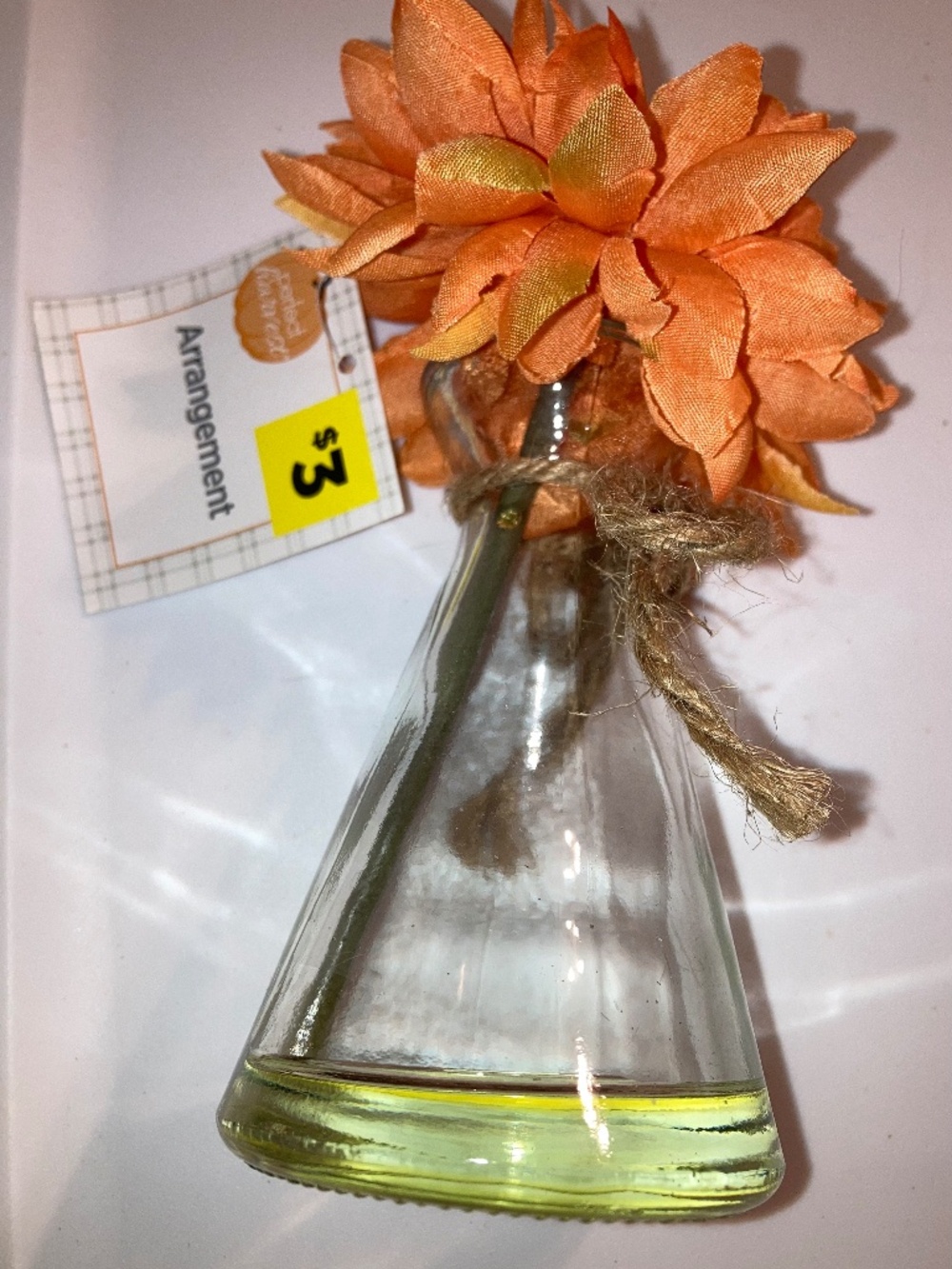 Flower Arrangement Glass Fall Harvest Thanksgiving 6”